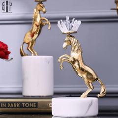 Maison Couture - Set 2 Tượng Ngựa Royal Horse Blue Quartz-TƯỢNG TRANG TRÍ-CẬU HAI HOME DECOR