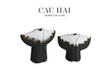Maison Couture - Set 2 Tượng Quốc Phục Oriental Traditional Costume Lava Mantle H30/35-TƯỢNG TRANG TRÍ-CẬU HAI HOME DECOR