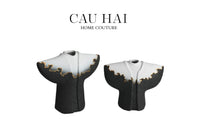 Maison Couture - Set 2 Tượng Quốc Phục Oriental Traditional Costume Lava Mantle H30/35-TƯỢNG TRANG TRÍ-CẬU HAI HOME DECOR
