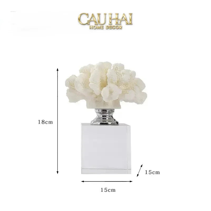 Maison Couture - Set 2 Tượng San Hô Đế Pha Lê Azure Tidal Aether Coral-TƯỢNG TRANG TRÍ-CẬU HAI HOME DECOR