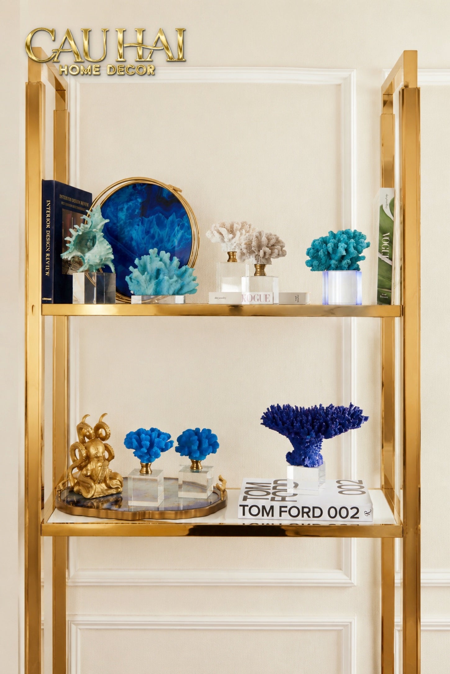 Maison Couture - Set 2 Tượng San Hô Đế Pha Lê Azure Tidal Aether Coral-TƯỢNG TRANG TRÍ-CẬU HAI HOME DECOR