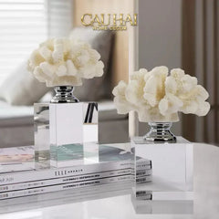 Maison Couture - Set 2 Tượng San Hô Đế Pha Lê Azure Tidal Aether Coral-TƯỢNG TRANG TRÍ-CẬU HAI HOME DECOR