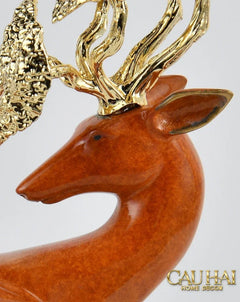 Maison Couture - Set 2 Tượng Thiên Gạc Hươu Les Cerfs Jumeaux à la Ramure Divine 37/44-TƯỢNG TRANG TRÍ-CẬU HAI HOME DECOR
