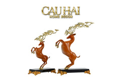 Maison Couture - Set 2 Tượng Thiên Gạc Hươu Les Cerfs Jumeaux à la Ramure Divine 37/44-TƯỢNG TRANG TRÍ-CẬU HAI HOME DECOR