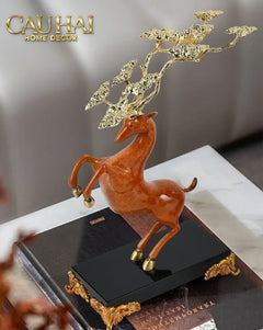 Maison Couture - Set 2 Tượng Thiên Gạc Hươu Les Cerfs Jumeaux à la Ramure Divine 37/44-CẬU HAI HOME DECOR