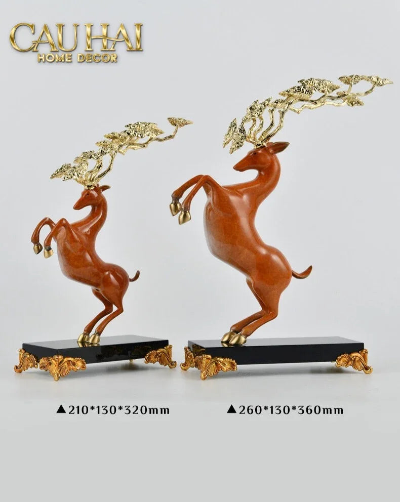 Maison Couture - Set 2 Tượng Thiên Gạc Hươu Les Cerfs Jumeaux à la Ramure Divine 37/44-CẬU HAI HOME DECOR