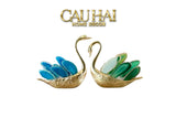 Maison Couture - Set 2 Tượng Thiên Nga Brasson Swan Gemstone - Ligne Cygne D’Amour-TƯỢNG TRANG TRÍ-CẬU HAI HOME DECOR