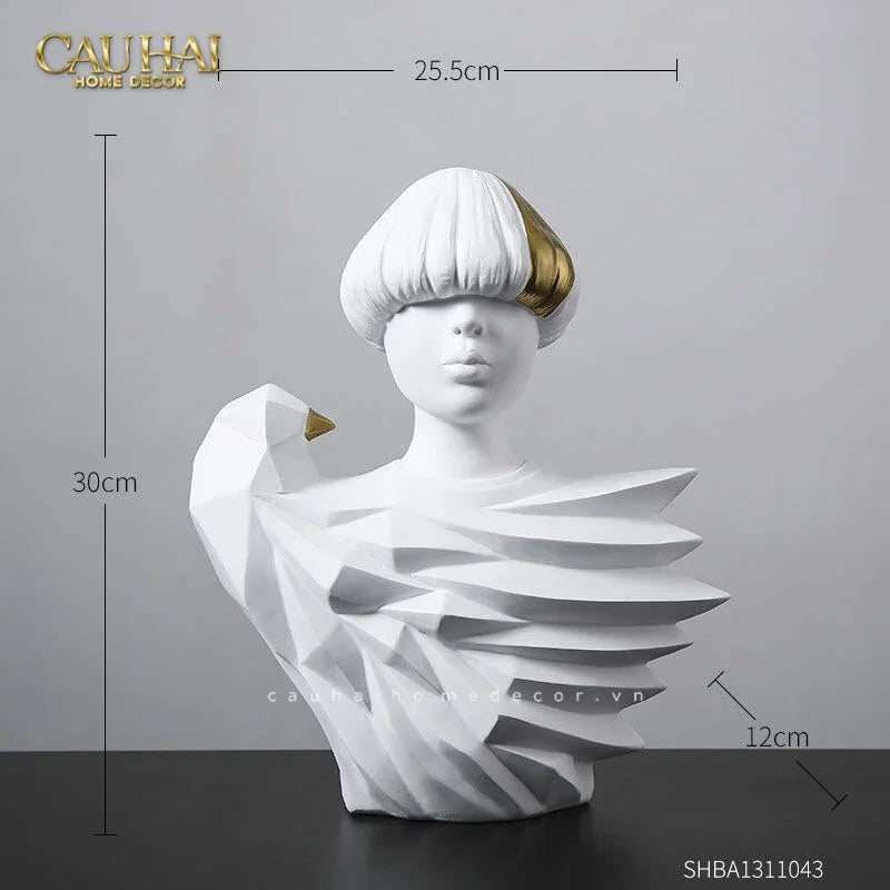 Maison Couture - Set 2 Tượng Twin Angel Prince- Hoàng Tử Thiên Sứ Aurea Silent Masquerade 35x25x15(1)-CẬU HAI HOME DECOR