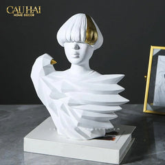Maison Couture - Set 2 Tượng Twin Angel Prince- Hoàng Tử Thiên Sứ Aurea Silent Masquerade 35x25x15(1)-CẬU HAI HOME DECOR