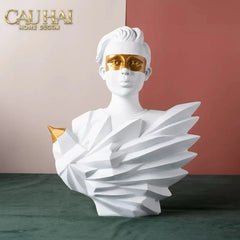 Maison Couture - Set 2 Tượng Twin Angel Prince- Hoàng Tử Thiên Sứ Aurea Silent Masquerade 35x25x15(1)-CẬU HAI HOME DECOR