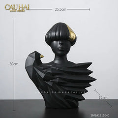Maison Couture - Set 2 Tượng Twin Angel Prince- Hoàng Tử Thiên Sứ Aurea Silent Masquerade 35x25x15(1)-CẬU HAI HOME DECOR