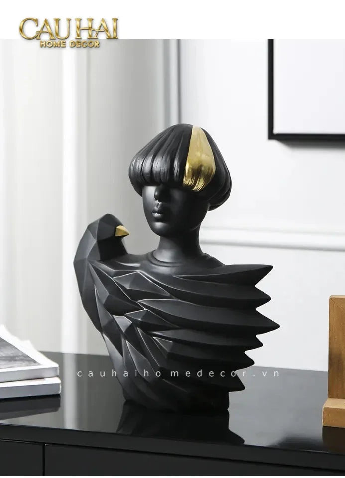 Maison Couture - Set 2 Tượng Twin Angel Prince- Hoàng Tử Thiên Sứ Aurea Silent Masquerade 35x25x15(1)-CẬU HAI HOME DECOR