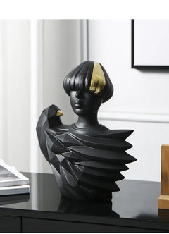 Maison Couture - Set 2 Tượng Twin Angel Prince- Hoàng Tử Thiên Sứ Aurea Silent Masquerade 35x25x15(1)-CẬU HAI HOME DECOR
