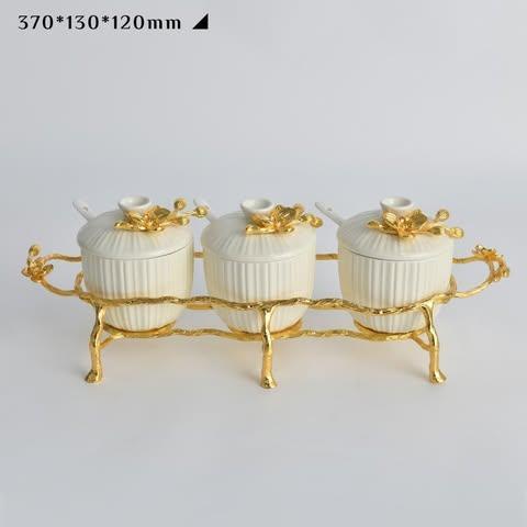 Maison Couture - Set 3 Lọ Gia Vị Golden Brassob Branch Trilogy-CẬU HAI HOME DECOR