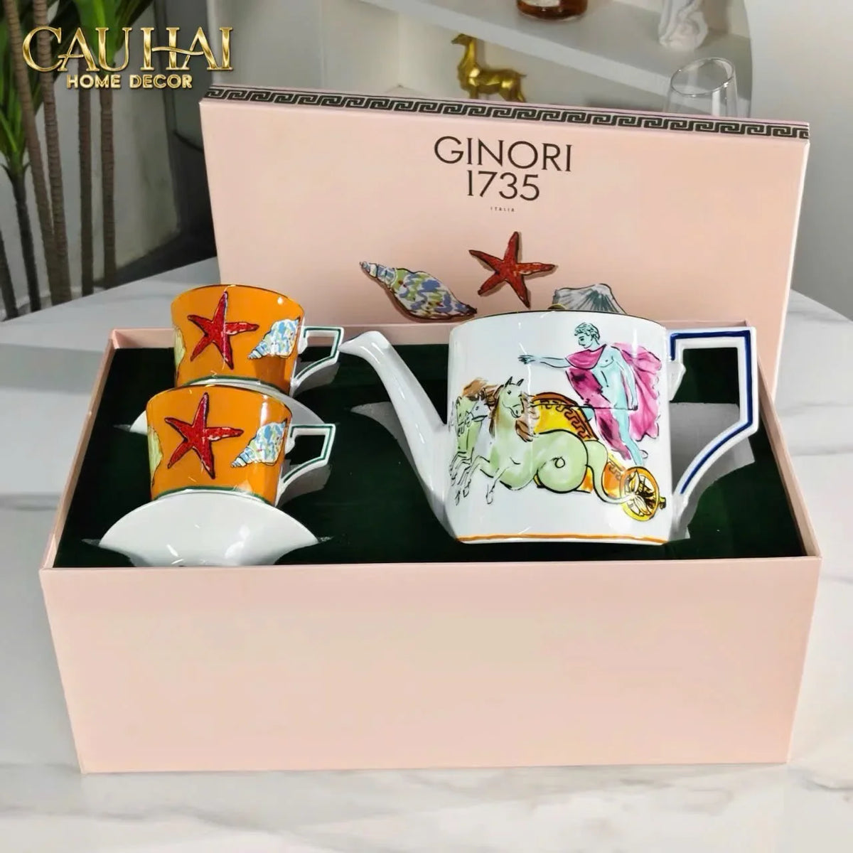 Maison Couture - Set 4 Đĩa Tráng Miệng 20cm Ginori 8" Labirito Héritage Dinner/Desert Plates Set 4pcs-SET CHÉN DĨA-Đối tác tại Trung Quốc theo từng đơn đặt hàng-CẬU HAI HOME DECOR