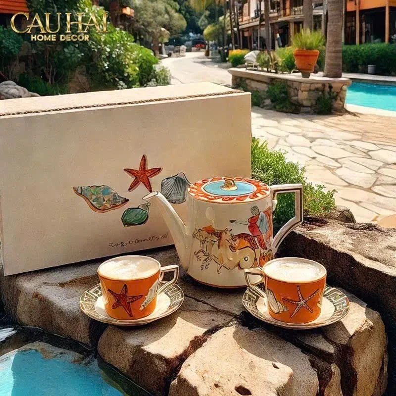 Maison Couture - Set 4 Đĩa Tráng Miệng 20cm Ginori 8" Labirito Héritage Dinner/Desert Plates Set 4pcs-SET CHÉN DĨA-Đối tác tại Trung Quốc theo từng đơn đặt hàng-CẬU HAI HOME DECOR
