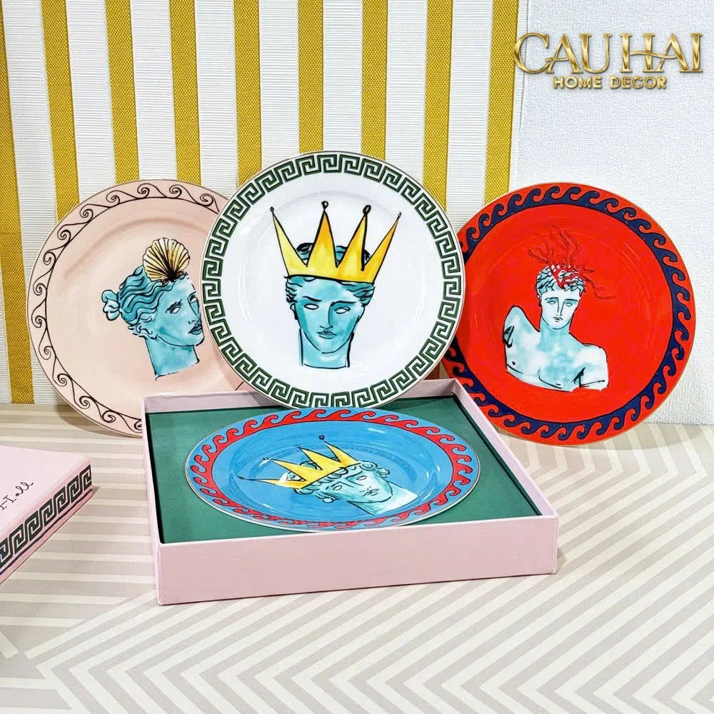 Maison Couture - Set 4 Đĩa Tráng Miệng 20cm Ginori 8" Labirito Héritage Dinner/Desert Plates Set 4pcs-SET CHÉN DĨA-Đối tác tại Trung Quốc theo từng đơn đặt hàng-CẬU HAI HOME DECOR