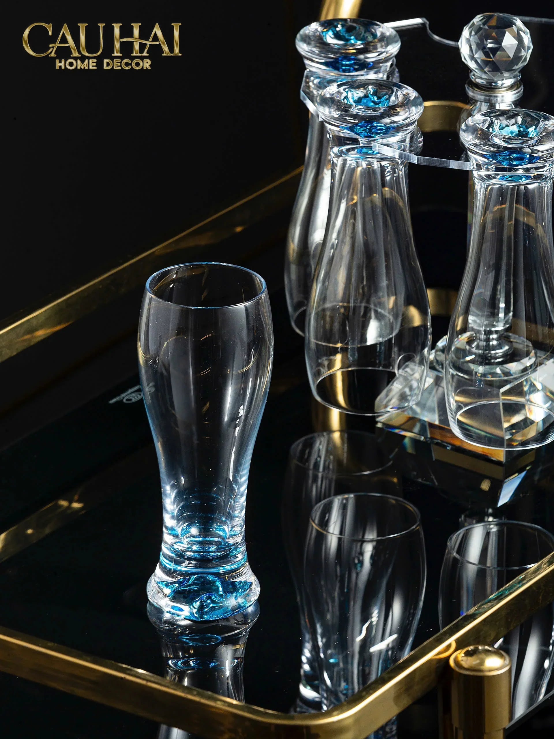 Maison Couture - Set 6 Ly Bia Thuỷ Tinh Oceanami & Cristalleries Stemware Rack 320Ml-LY THỦY TINH-CẬU HAI HOME DECOR