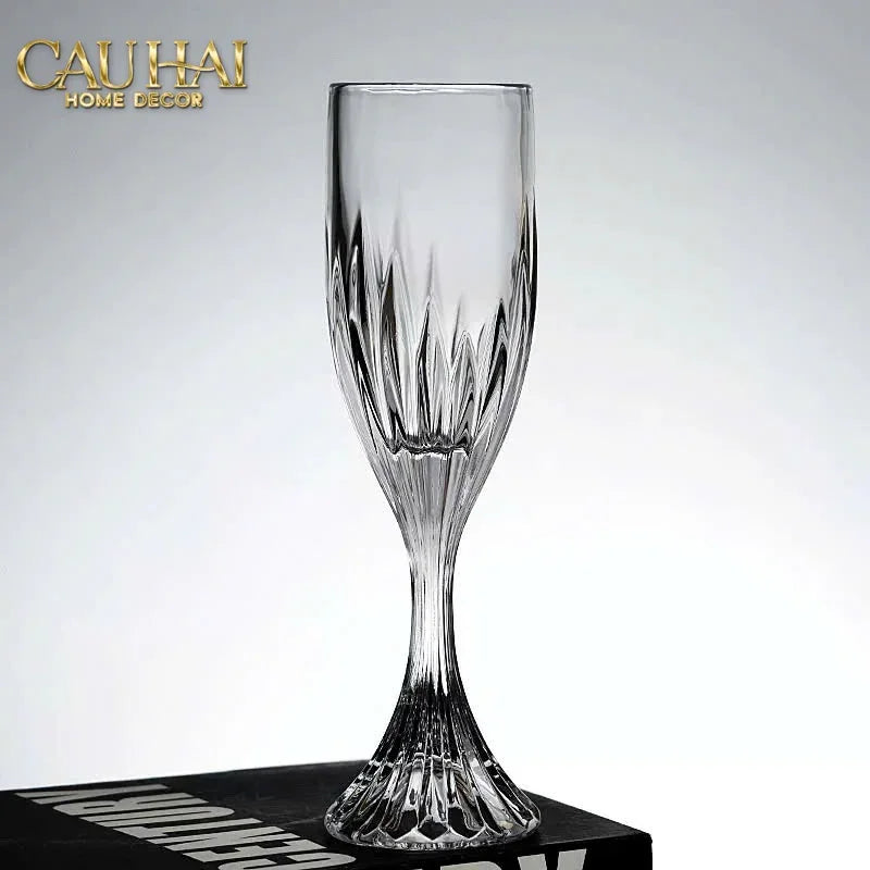 Maison Couture - Set 6 Ly Pha Lê Champane Facetté Éclat Cristalleries Champagne Glasses 170ml-LY THỦY TINH-CẬU HAI HOME DECOR