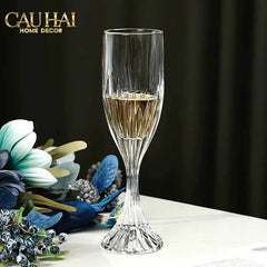 Maison Couture - Set 6 Ly Pha Lê Champane Facetté Éclat Cristalleries Champagne Glasses 170ml-LY THỦY TINH-CẬU HAI HOME DECOR