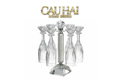 Maison Couture - Set 6 Ly Pha Lê Champane Facetté Éclat Cristalleries Champagne Glasses 170ml-LY THỦY TINH-CẬU HAI HOME DECOR