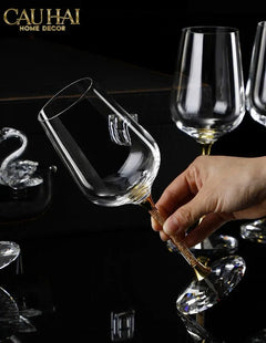 Maison Couture - Set Bình Decanter Ritz - Carlton Leather Box 8 Ly 430Ml-CẬU HAI HOME DECOR