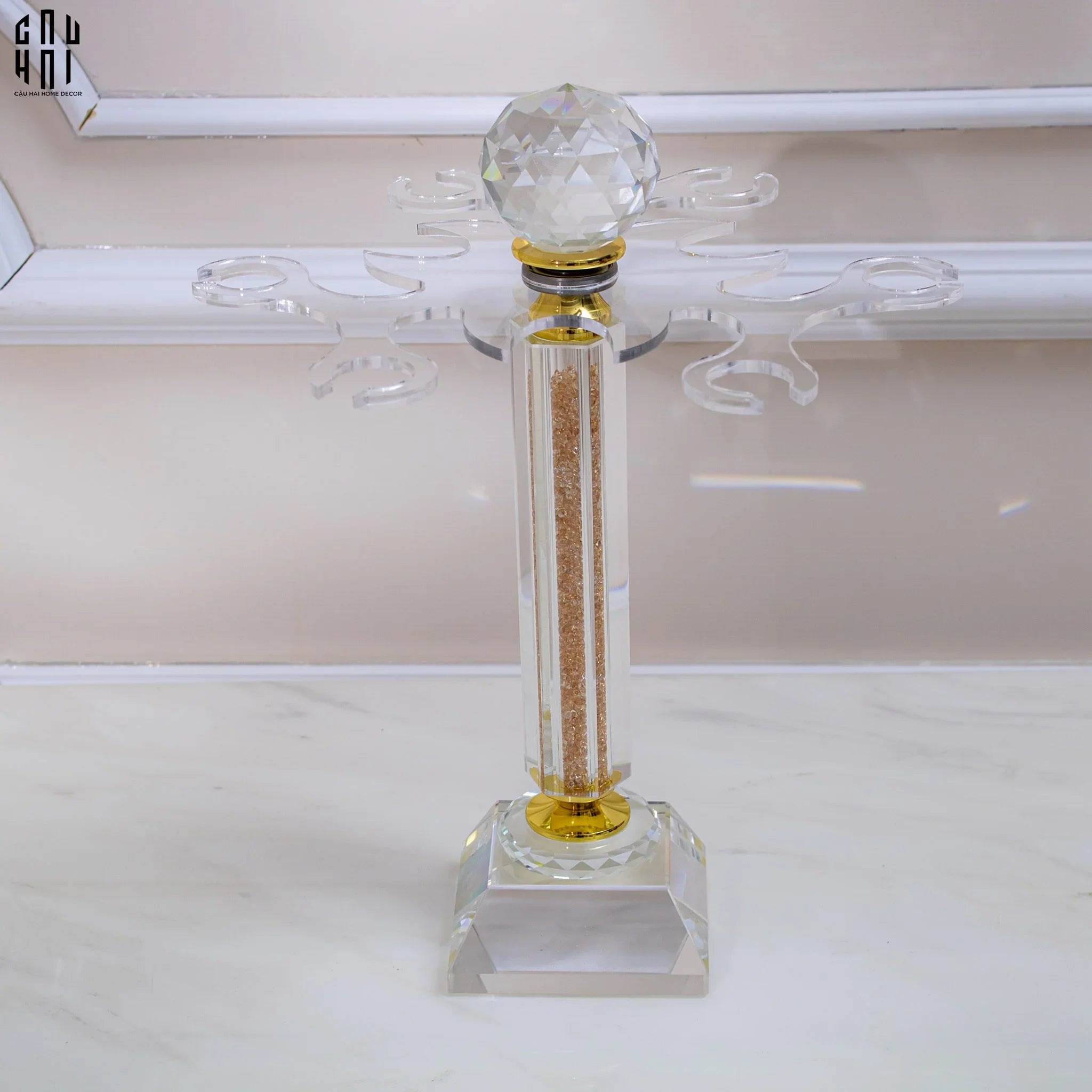 Maison Couture - Set Bình Decanter Ritz - Carlton Leather Box 8 Ly 430Ml-CẬU HAI HOME DECOR