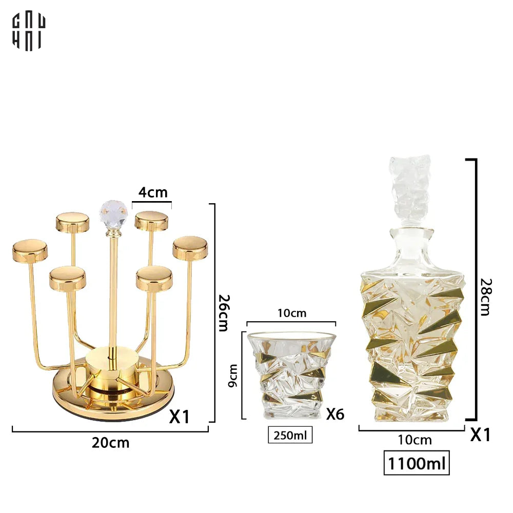 Maison Couture - Set Bình Rượu Whiskey Pha Lê Glorious Diamant Facetté-BÌNH RƯỢU-CẬU HAI HOME DECOR