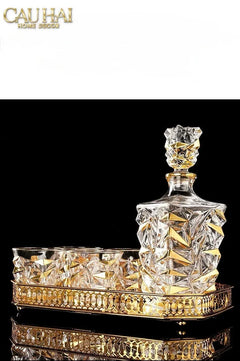 Maison Couture - Set Bình Rượu Whiskey Pha Lê Glorious Diamant Facetté-BÌNH RƯỢU-CẬU HAI HOME DECOR