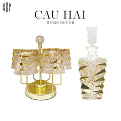 Maison Couture - Set Bình Rượu Whiskey Pha Lê Glorious Diamant Facetté-BÌNH RƯỢU-CẬU HAI HOME DECOR