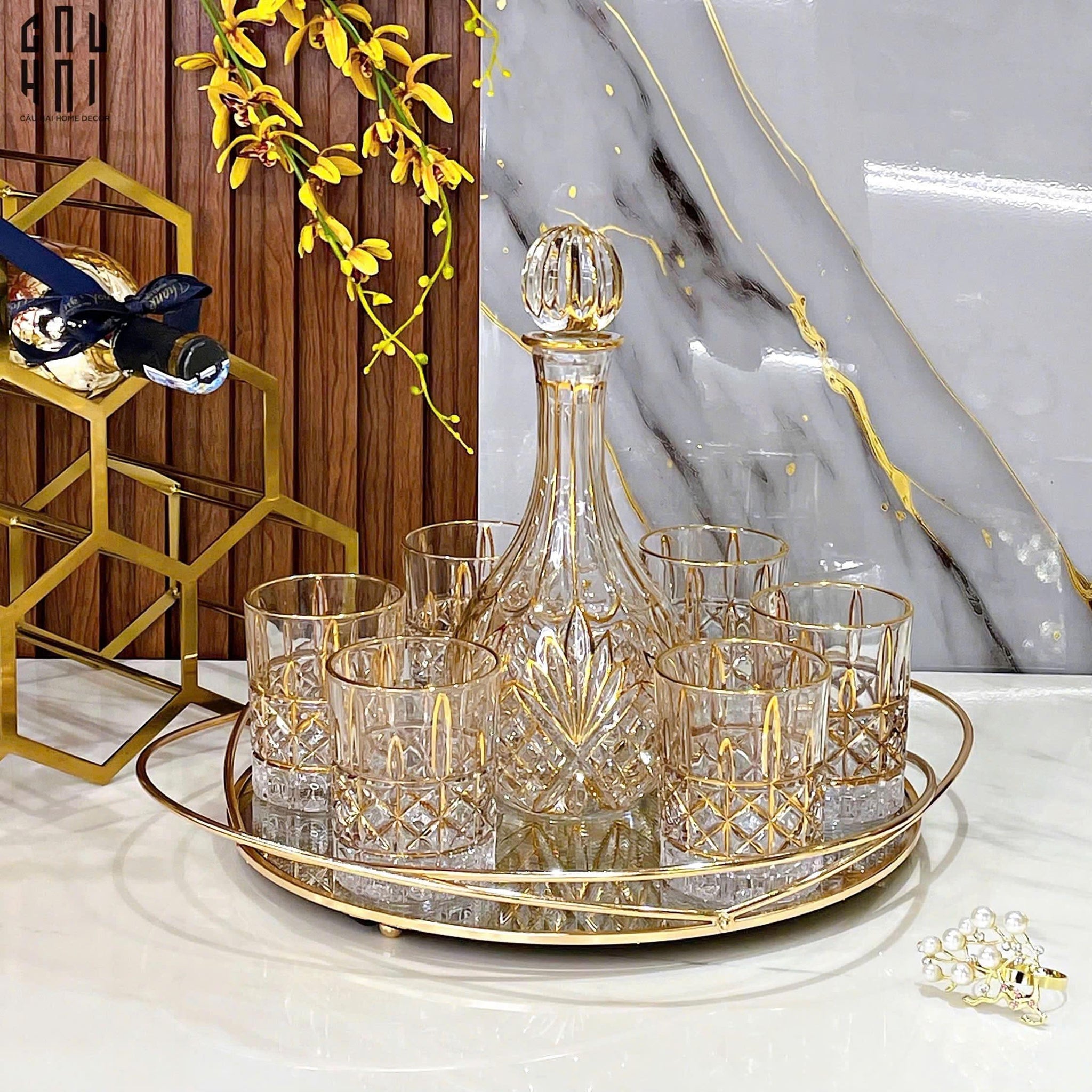 Maison Couture - Set Bình Rượu Whiskey Pha Lê L'Éclat De Louis-BÌNH RƯỢU-CẬU HAI HOME DECOR