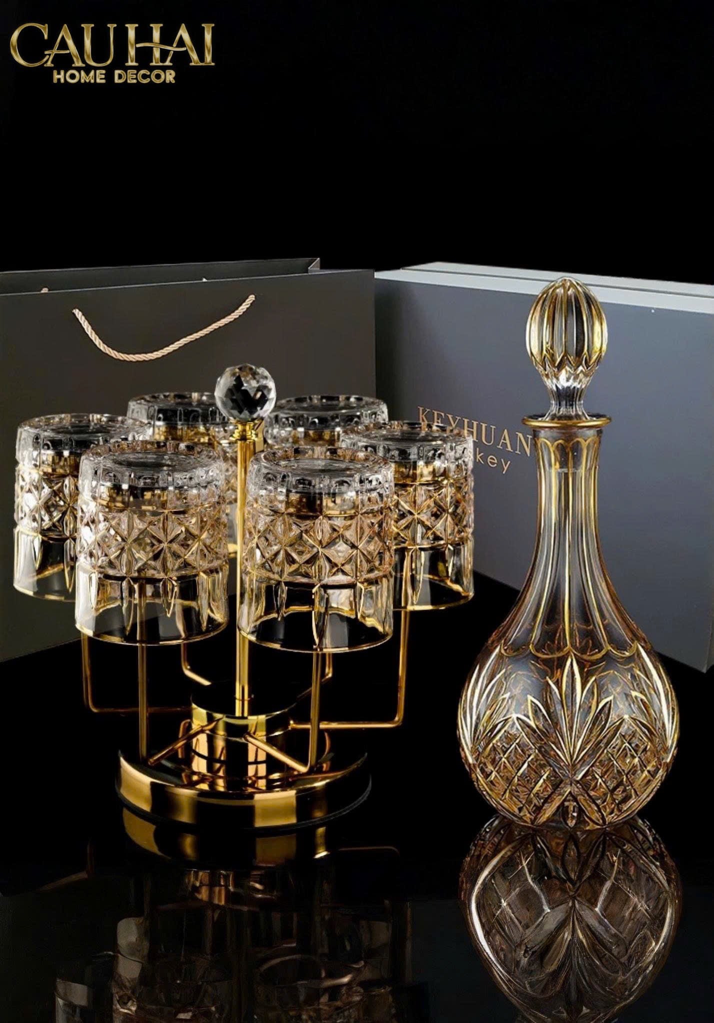 Maison Couture - Set Bình Rượu Whiskey Pha Lê L'Éclat De Louis-BÌNH RƯỢU-CẬU HAI HOME DECOR