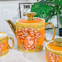Maison Couture - Set Bình Trà 15 Món V Class Medusa Amplified Coin - Burnt Orange Édition 15pcs-SET BÌNH TRÀ-CẬU HAI HOME DECOR