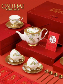 Maison Couture - Set Bình Trà 6 Tách Hoàng Kim Hưng Vượng Oriental Héritage Tea Set 15pcs-SET BÌNH TRÀ-CẬU HAI HOME DECOR
