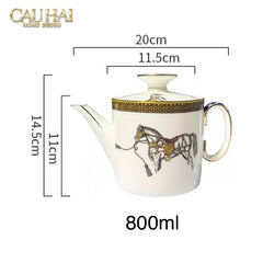 Maison Couture - Set Bình Trà 6 Tách La Selle Royale H Class Tea Set Orange Harnais 19pcs-SET BÌNH TRÀ-CẬU HAI HOME DECOR