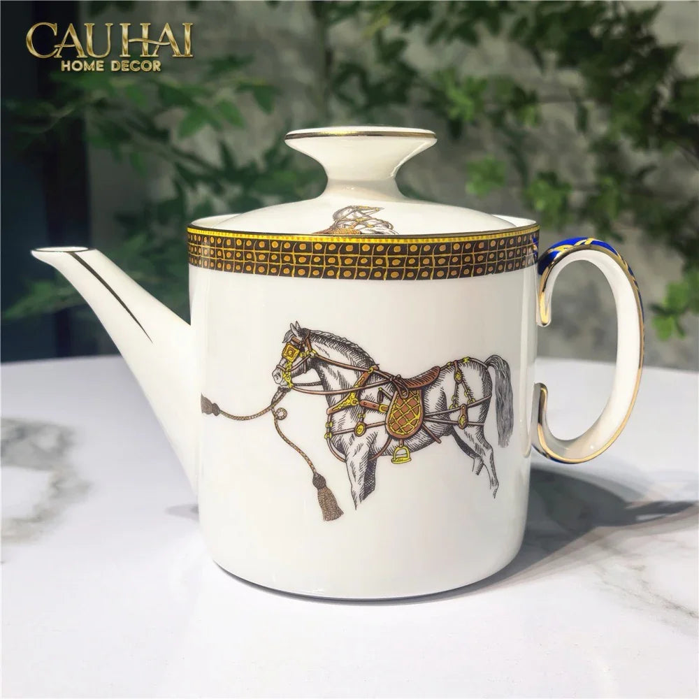 Maison Couture - Set Bình Trà 6 Tách La Selle Royale H Class Tea Set Orange Harnais 19pcs-SET BÌNH TRÀ-CẬU HAI HOME DECOR