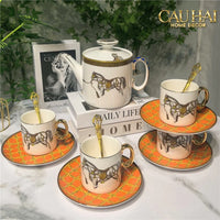 Maison Couture - Set Bình Trà 6 Tách La Selle Royale H Class Tea Set Orange Harnais 19pcs-SET BÌNH TRÀ-CẬU HAI HOME DECOR