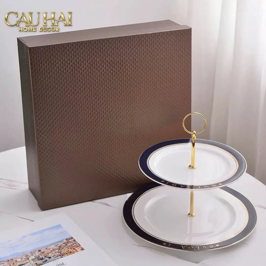 Maison Couture - Set Bình Trà Belle Vie Luxe Blanc & Bleu Minuit Signature 15 Pcs-SET BÌNH TRÀ-CẬU HAI HOME DECOR