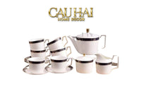 Maison Couture - Set Bình Trà Belle Vie Luxe Blanc & Bleu Minuit Signature 15 Pcs-SET BÌNH TRÀ-CẬU HAI HOME DECOR