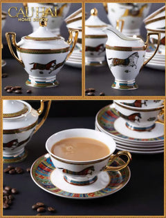 Maison Couture - Set Bình Trà Cà Phê Oriental Équestre Héritage Tea & Coffee Set | 15pcs-CẬU HAI HOME DECOR