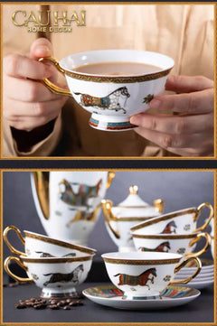 Maison Couture - Set Bình Trà Cà Phê Oriental Équestre Héritage Tea & Coffee Set | 15pcs-CẬU HAI HOME DECOR