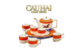 Maison Couture - Set Bình Trà & Coffee Héritage Équestre Vermillion Oriental Cheval Tea Set 8pcs-SET BÌNH TRÀ-CẬU HAI HOME DECOR