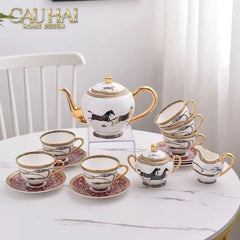 Maison Couture - Set Bình Trà H Class Legacy Équestre Héritage Harnais · Théière Ronde 15Pcs Tea Set-SET BÌNH TRÀ-CẬU HAI HOME DECOR