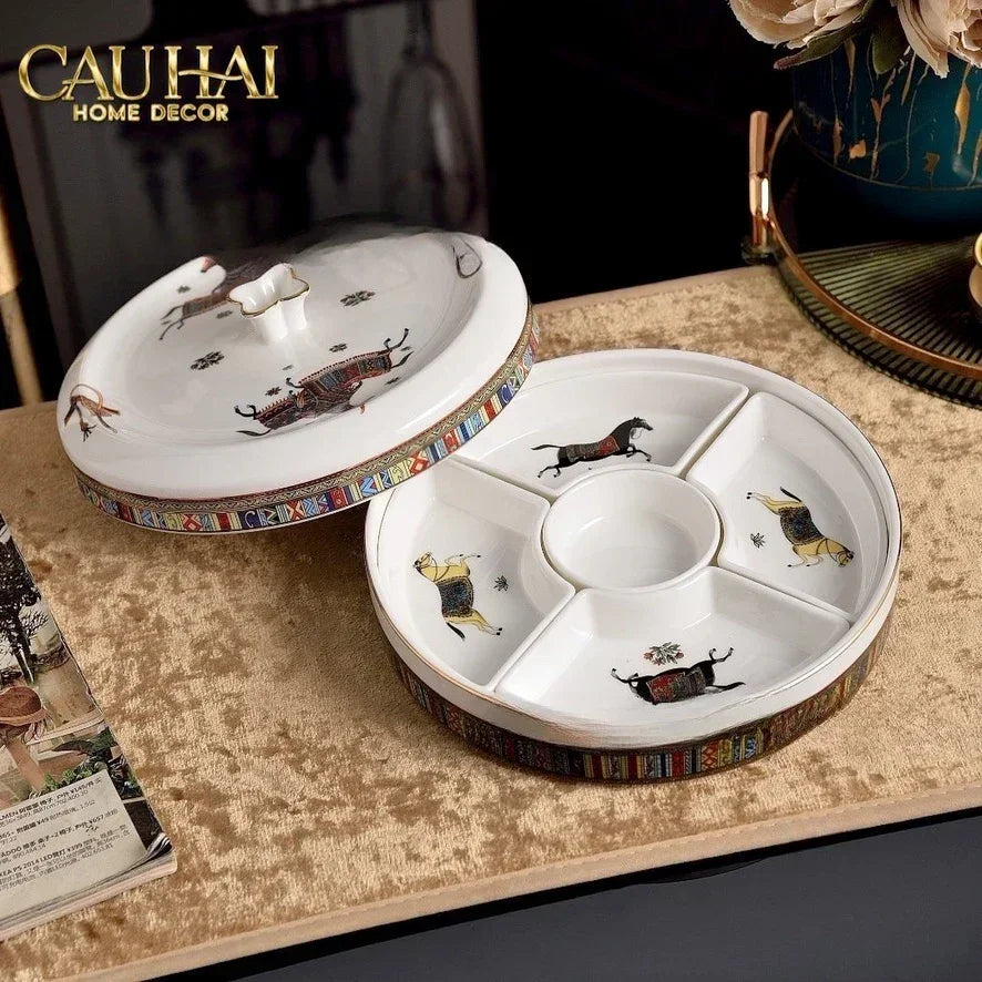 Maison Couture - Set Bình Trà H Class Legacy Équestre Héritage Harnais · Théière Ronde 15Pcs Tea Set-CẬU HAI HOME DECOR