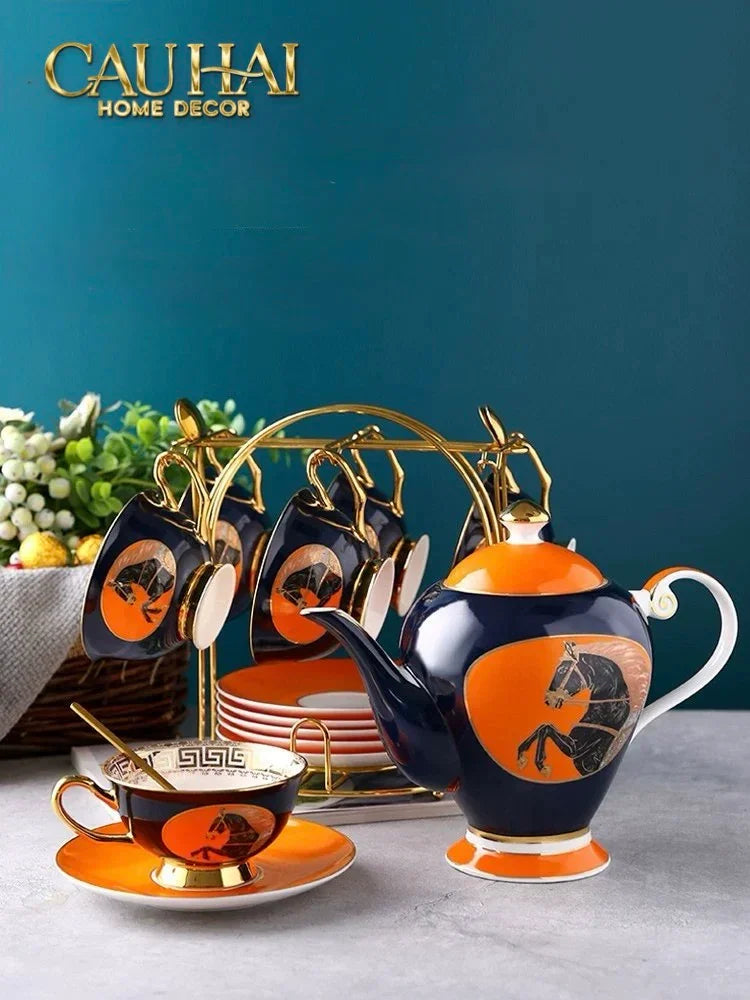 Maison Couture - Set Bình Trà Regal Legendary Impérial Noble Équestre Tea Set 15pcs-BỘ BÌNH TRÀ-CẬU HAI HOME DECOR-CẬU HAI HOME DECOR