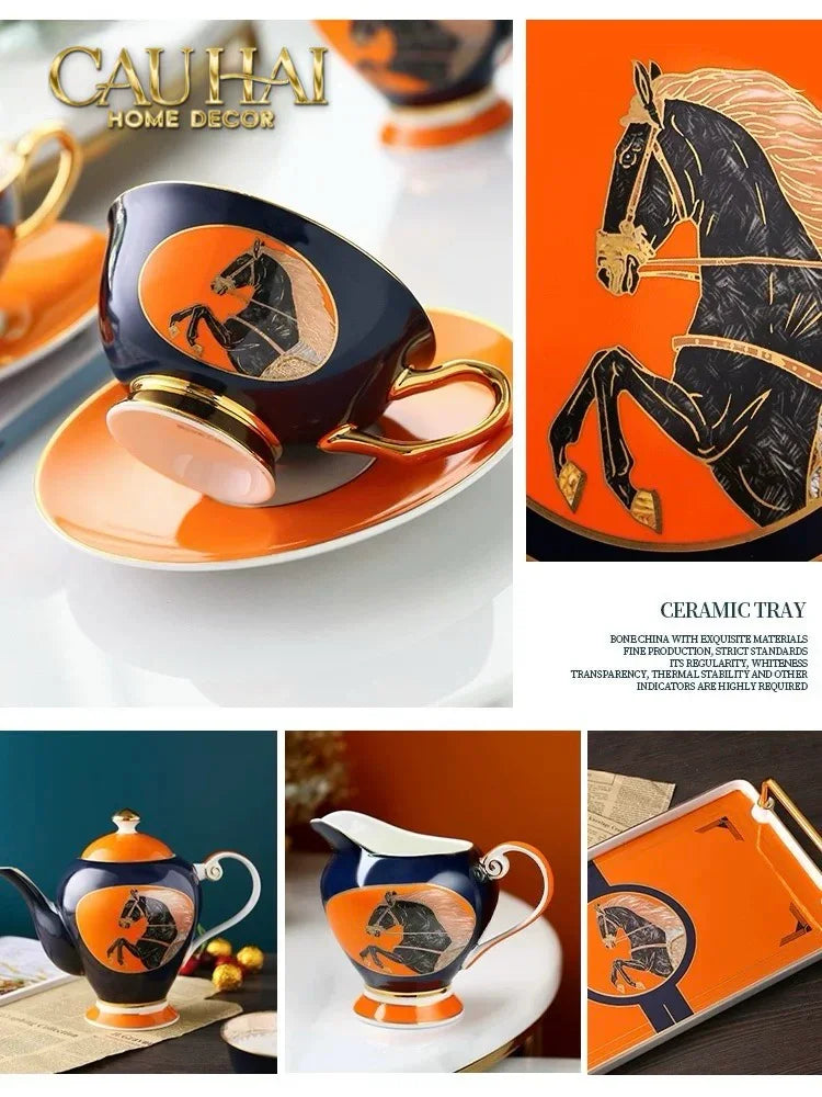 Maison Couture - Set Bình Trà Regal Legendary Impérial Noble Équestre Tea Set 15pcs-BỘ BÌNH TRÀ-CẬU HAI HOME DECOR-CẬU HAI HOME DECOR
