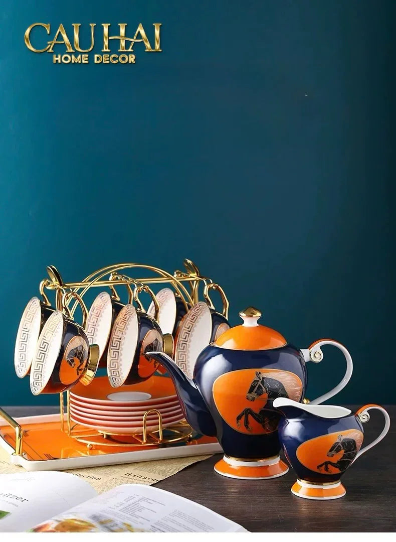 Maison Couture - Set Bình Trà Regal Legendary Impérial Noble Équestre Tea Set 15pcs-BỘ BÌNH TRÀ-CẬU HAI HOME DECOR-CẬU HAI HOME DECOR