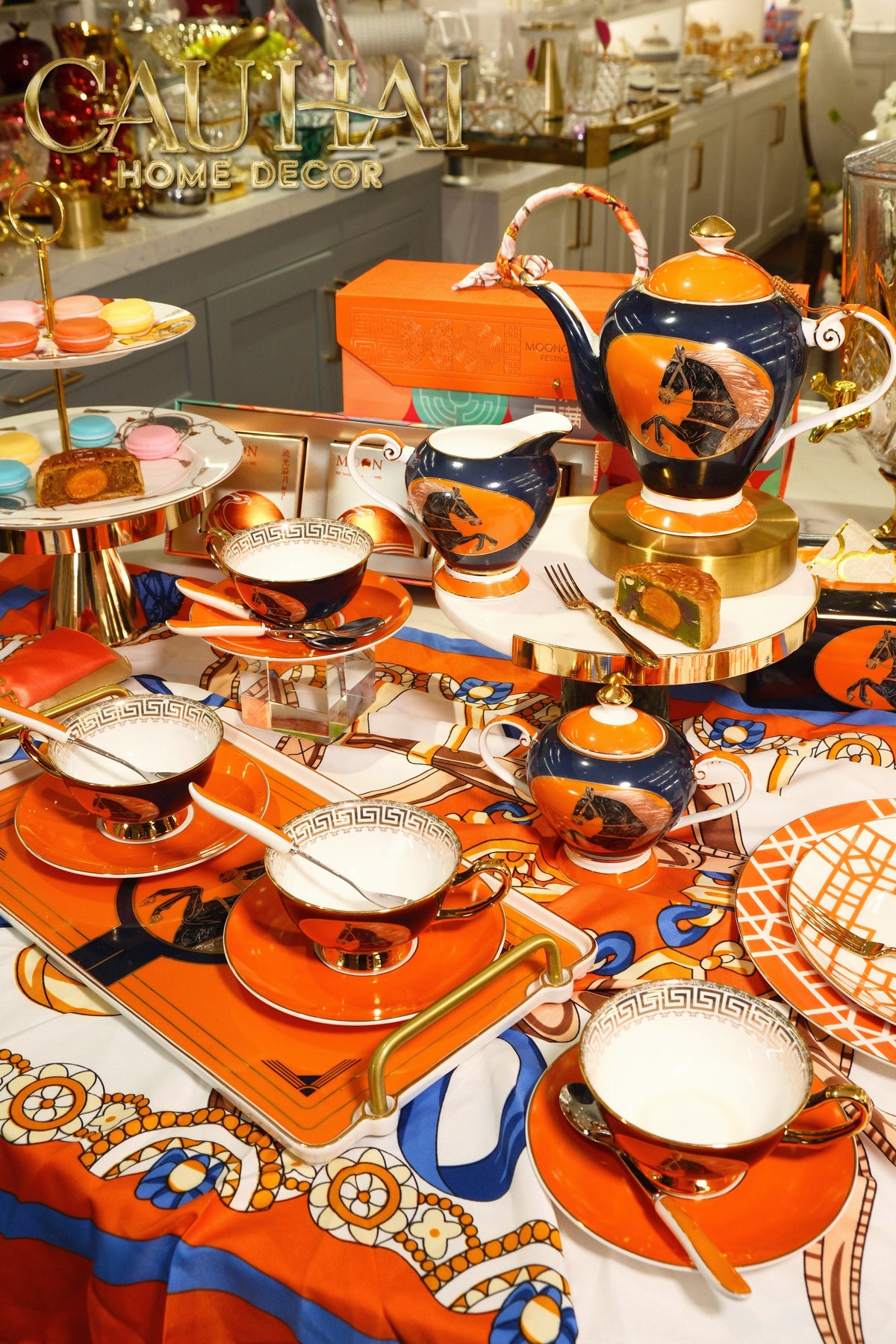 Maison Couture - Set Bình Trà Regal Legendary Impérial Noble Équestre Tea Set 15pcs-BỘ BÌNH TRÀ-CẬU HAI HOME DECOR-CẬU HAI HOME DECOR
