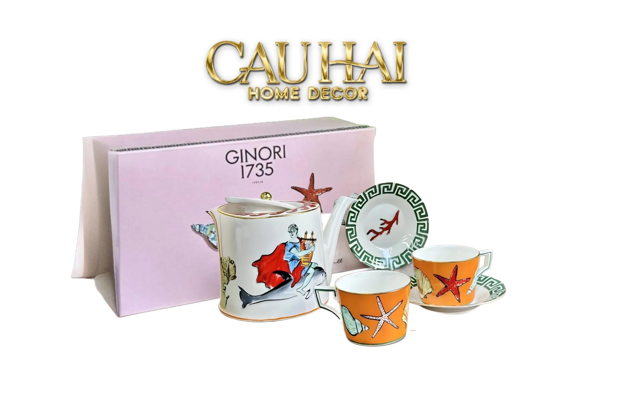 Maison Couture - Set Bình Trà. Ginori Labirito Verde Héritage Tea Set 5 Pcs Giftbox-SET BÌNH TRÀ-CẬU HAI HOME DECOR