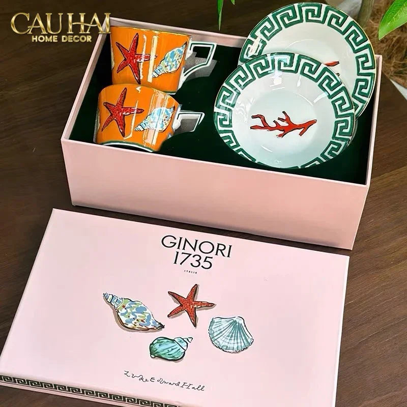 Maison Couture - Set Bình Trà. Ginori Labirito Verde Héritage Tea Set 5 Pcs Giftbox-CẬU HAI HOME DECOR